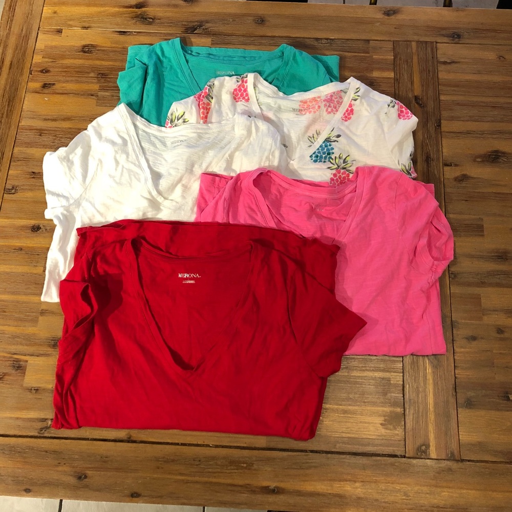 5 v-neck T-shirt for one low price!!!